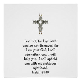 Bijbel verses Inspirerend Citaat Isaiah 41:10 Perfect Poster