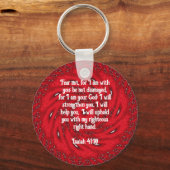 Bijbel verses Inspirerend Citaat Isaiah 41:10 Sleutelhanger (Voorkant)