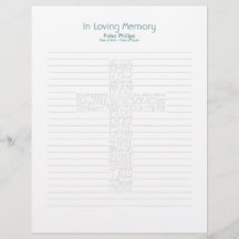 Bijbel verses John14 Funeral Book Filler Page - 1