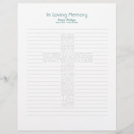 Bijbel verses John14 Funeral Book Filler Page - 1