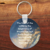 Bijbel Verses Wisdom Citaat Gezegde werkwoorden 1: Sleutelhanger (Voorkant)