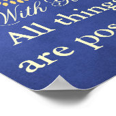 Bijbel verteert met God alles wat mogelijk Christe Poster (Hoek)