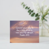 Bijbel verteert Motivatie scripts Psalm 37:5 Briefkaart (Staand voorkant)
