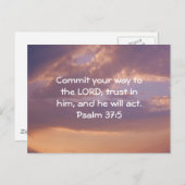 Bijbel verteert Motivatie scripts Psalm 37:5 Briefkaart (Voorkant / Achterkant)