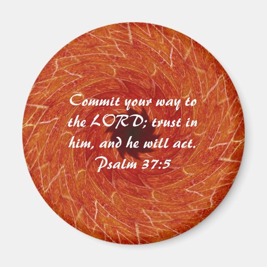 Bijbel verteert Motivatie scripts Psalm 37:5 Magneet (Voorkant)