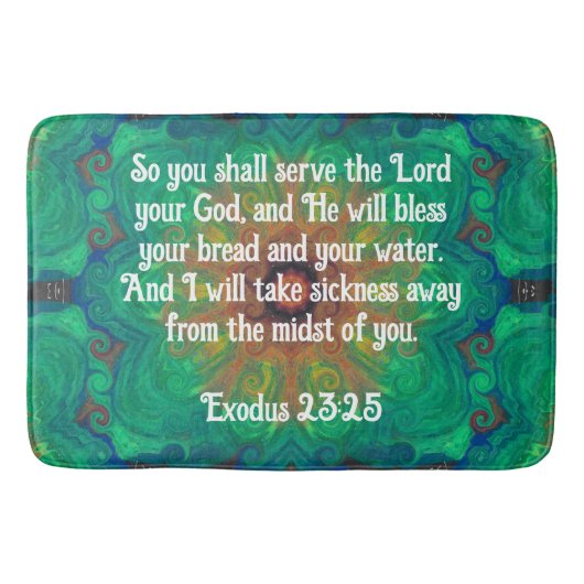 Bijbel verveelt het Healing Scripture Quote Exodus Badmat (Voorkant)