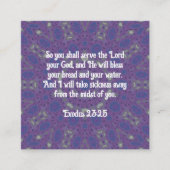 Bijbel verveelt het Healing Scripture Quote Exodus Informatiekaartje (Voorkant)