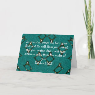Bijbel verveelt het Healing Scripture Quote Exodus Kaart