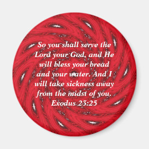 Bijbel verveelt het Healing Scripture Quote Exodus Magneet