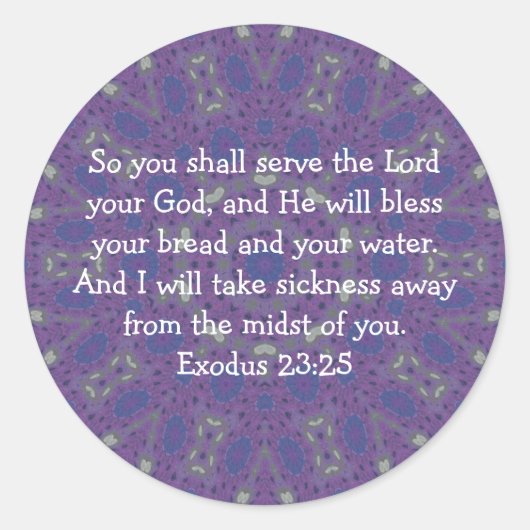 Bijbel verveelt het Healing Scripture Quote Exodus Ronde Sticker (Voorkant)