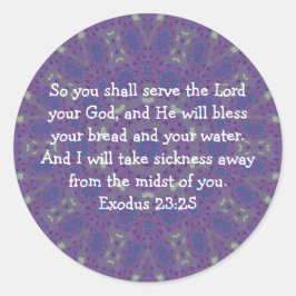 Bijbel verveelt het Healing Scripture Quote Exodus Ronde Sticker