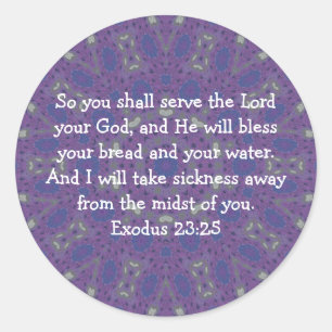 Bijbel verveelt het Healing Scripture Quote Exodus Ronde Sticker