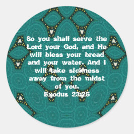 Bijbel verveelt het Healing Scripture Quote Exodus Ronde Sticker