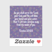 Bijbel verveelt het Healing Scripture Quote Exodus Sticker (Vel)