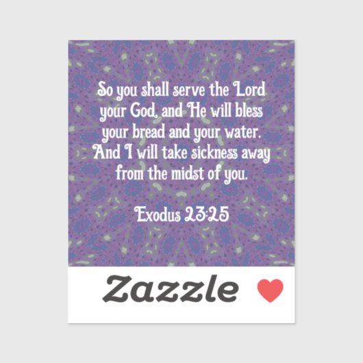 Bijbel verveelt het Healing Scripture Quote Exodus Sticker (Vel)