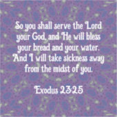 Bijbel verveelt het Healing Scripture Quote Exodus Sticker (Voorkant)