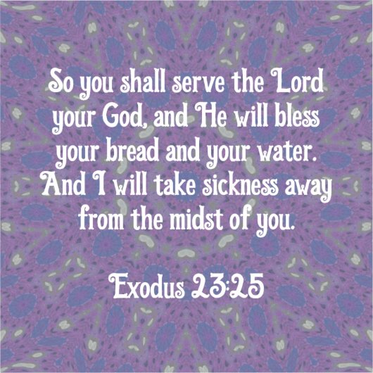 Bijbel verveelt het Healing Scripture Quote Exodus Sticker (Voorkant)