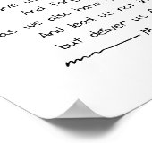 Bijbel voor handschrift aanpassen Verse het snoer  Poster (Hoek)