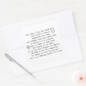 Bijbel voor handschrift aanpassen Verse het snoer  Vierkante Sticker (Envelop)