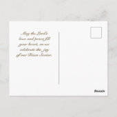 Bijbel voor paasbessen Verse Elegant Roze Floral Briefkaart (Achterkant)