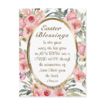 Bijbel voor paasbessen Verse Elegant Roze Floral
