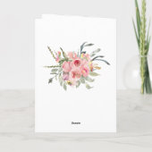 Bijbel voor paasbessen Verse Elegant Roze Floral Kaart (Achterkant)