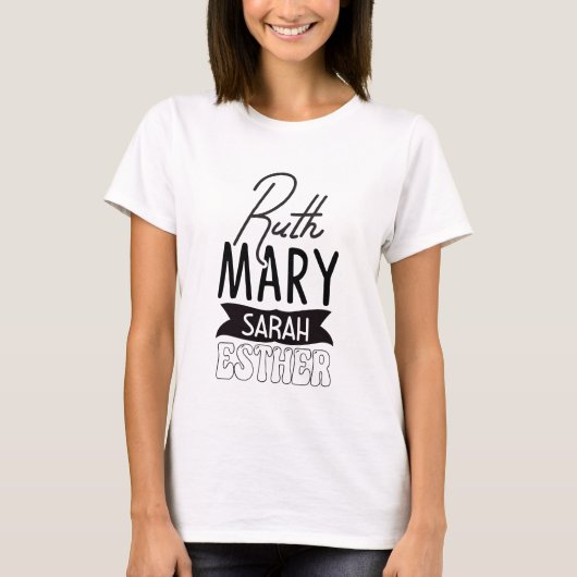 Bijbel Vrouwen - Christelijk T-shirt (Voorkant)