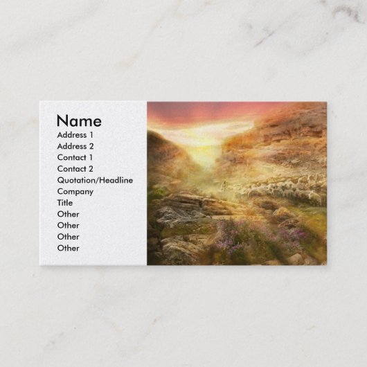 Bijbel - Yea, hoewel ik door de vallei van 1920 lo Visitekaartje (Voorkant)