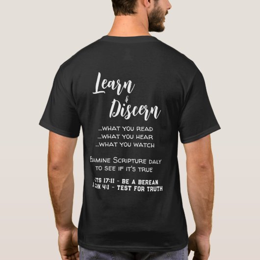 Bijbel Zoekscripts zijn een Berean T-shirt (Achterkant)