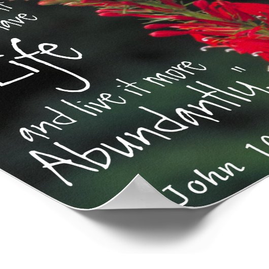 bijbelaanmoediging John 10:10 Poster (Hoek)