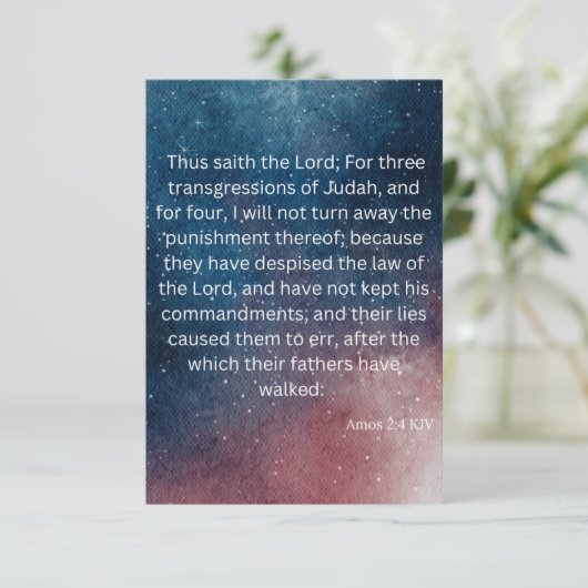 Bijbelbaar Wenskaart met 2:4 KJV-scriptie Kaart (Staand voorkant)