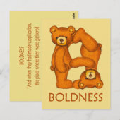 Bijbelbare Beren ~ Boldness-scripts Briefkaart (Voorkant / Achterkant)