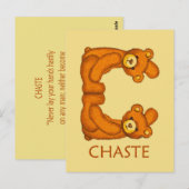 Bijbelbare Beren ~ Chaste-scripts ~ Flashcard Briefkaart (Voorkant / Achterkant)