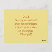 Bijbelbare Beren ~ Chaste-scripts ~ Flashcard Briefkaart (Achterkant)