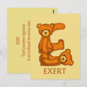 Bijbelbare Beren ~ EXert ~ Flashcard Briefkaart (Voorkant / Achterkant)