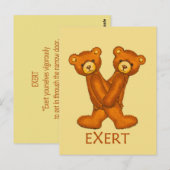 Bijbelbare Beren ~ EXert ~ Flashcard Briefkaart (Voorkant / Achterkant)