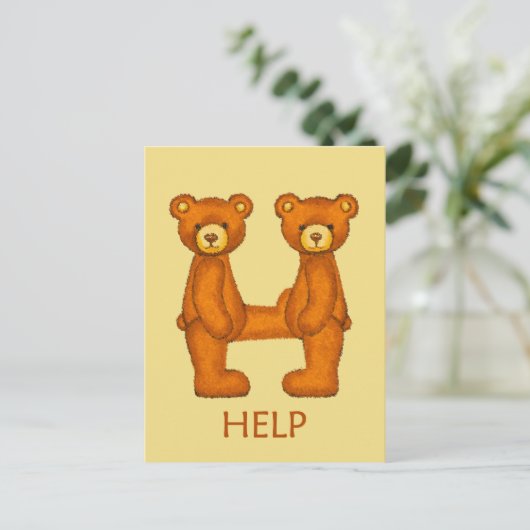 Bijbelbare Beren~Help-scripts ~Flashcard Briefkaart (Staand voorkant)