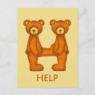 Bijbelbare Beren~Help-scripts ~Flashcard Briefkaart