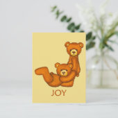 Bijbelbare Beren ~ Joy Scripting Briefkaart (Staand voorkant)