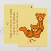 Bijbelbare Beren ~ Joy Scripting Briefkaart (Voorkant / Achterkant)