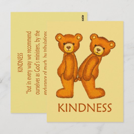 Bijbelbare Beren ~ Kindness-scripts Briefkaart (Voorkant / Achterkant)