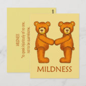 Bijbelbare Beren ~ Mildness Scripts ~ Flashcards Briefkaart (Voorkant / Achterkant)