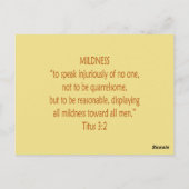 Bijbelbare Beren ~ Mildness Scripts ~ Flashcards Briefkaart (Achterkant)