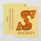 Bijbelbare Beren ~ Sincerity Scripting ~ Flashcard Briefkaart (Voorkant / Achterkant)