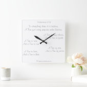 Bijbelbare scripts Agrainofmustardseed.com Clocks Vierkante Klok (Huis)