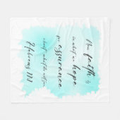 Bijbelblauw schouderblad fleece deken (Voorkant (Horizontaal))