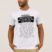 Bijbelboek Lijst Scare Hell Out Funny Christelijk T-shirt (Voorkant)