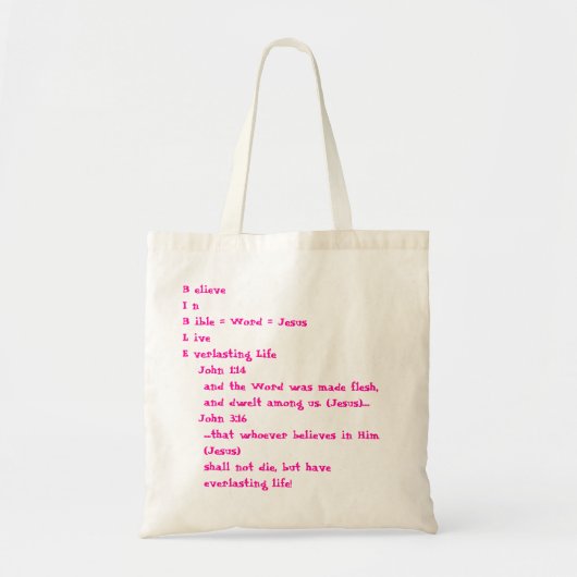 Bijbelboekzak Tote Bag (Voorkant)