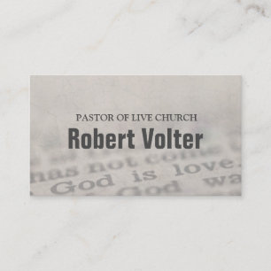 Bijbelchristendom-religieus Visitekaartje