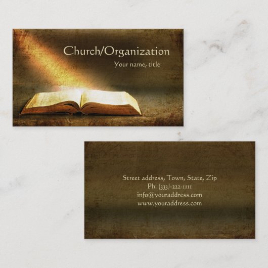 Bijbelchristendom-religieus Visitekaartje (Voorkant / Achterkant)